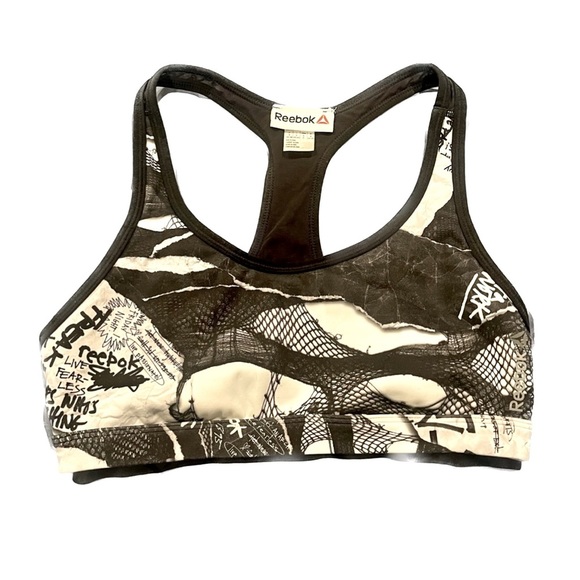 REEBOK Black & White Sports Bra - Picture 1 of 3